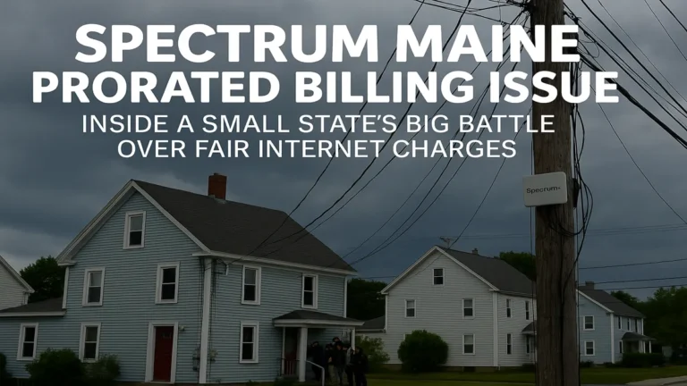 Spectrum Maine Prorated Billing Issue